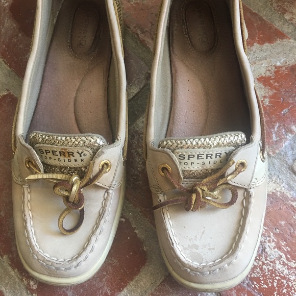 Gold Sparkle Sperry Topsiders - Picture 2 of 6